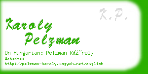 karoly pelzman business card